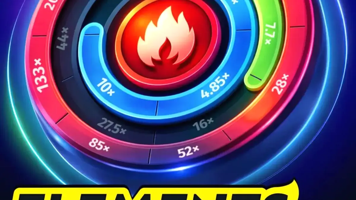 Interface do jogo Elements of Power com elementos brilhantes e barras de progresso